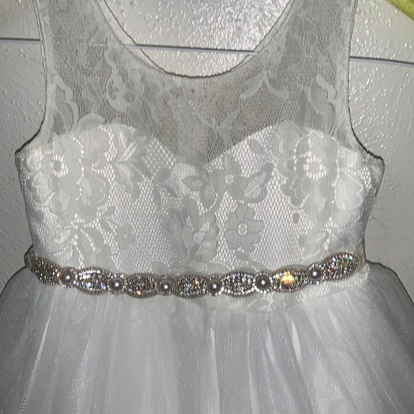 Size 6  brand new floral lace and tulle girls dress - Picture 8 of 9